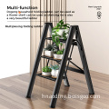 Multi-functional household aluminum alloy folding ladder